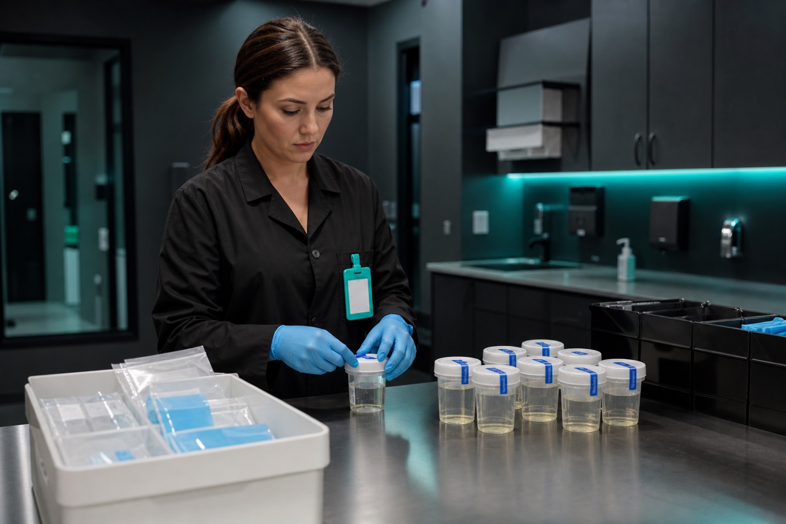 Occupational drug testing supplies in clinic